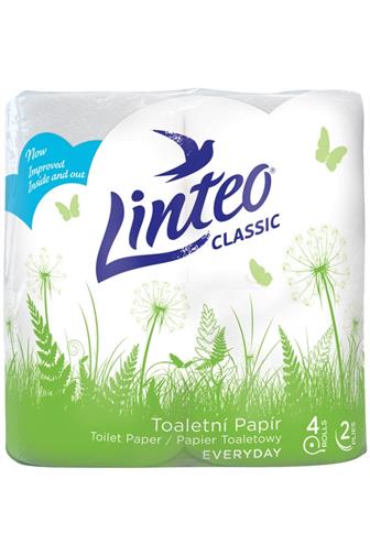 Linteo Classic 2 vrstvý toaletní papír 150 útržků x 4 ks