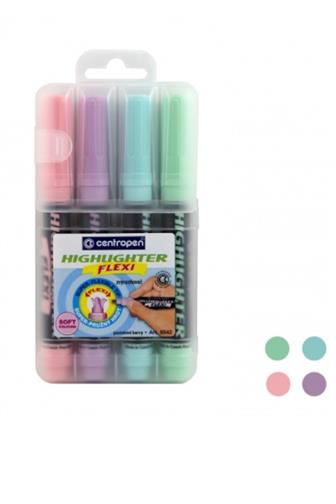 Centropen zvýrazňovač Flexi pastelový 8542/4 