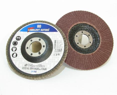 Brusný kotouč lamelový pr.115mm x 22mm P80 