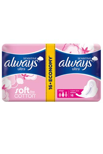 Always Ultra Sensitive Super Plus  hygienické vložky s křidélky 2 x 8 ks