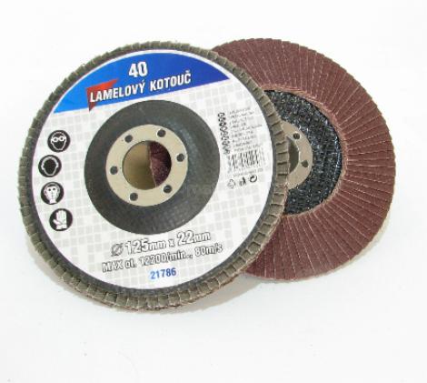 Brusný kotouč lamelový pr.125mm x 22mm P60