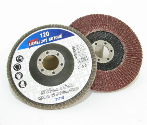 Brusný kotouč lamelový pr.125mm x 22mm P120