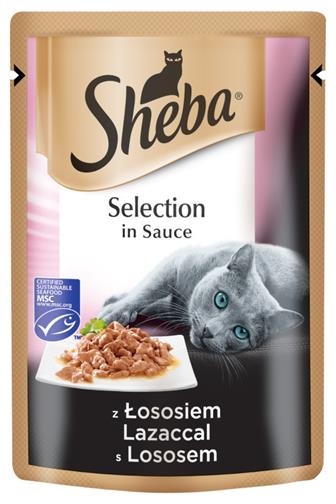 Sheba s lososem kapsička 85 g