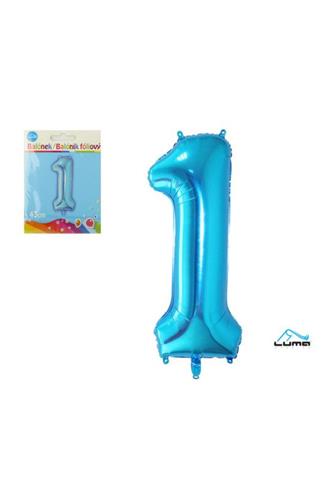 Balónek fóliový modrý 43cm č.1