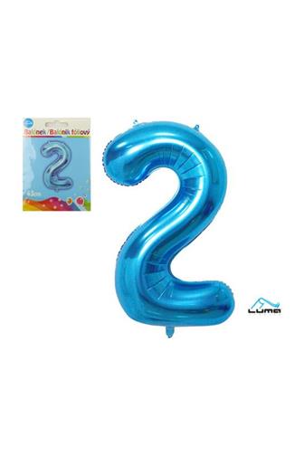 Balónek fóliový modrý 40cm č.2