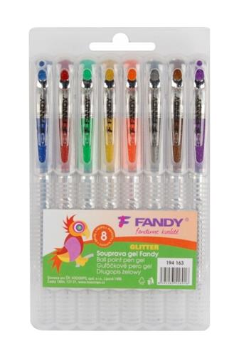 Fandy Sada gel glitter 8 barev