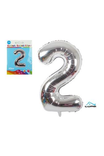 Balónek fóliový stříbrný 43cm č.2