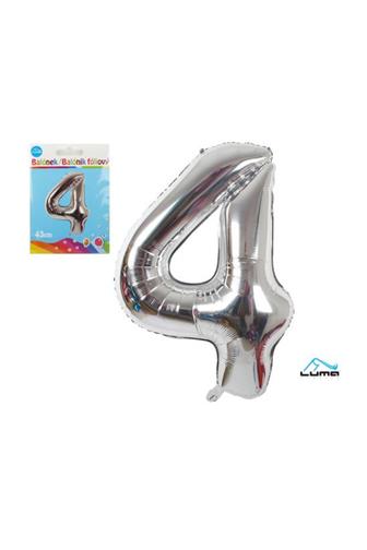 Balónek fóliový stříbrný 43cm č.4