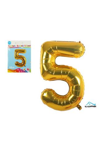 Balónek fóliový zlatý 43cm č.5