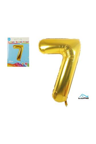 Balónek fóliový zlatý 43cm č.7
