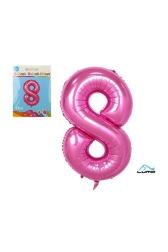 Balónek fóliový růžový 43cm č.8