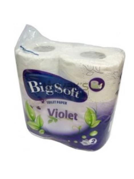 Big Soft Violet 2 vrstvý toaletní papír 4 ks