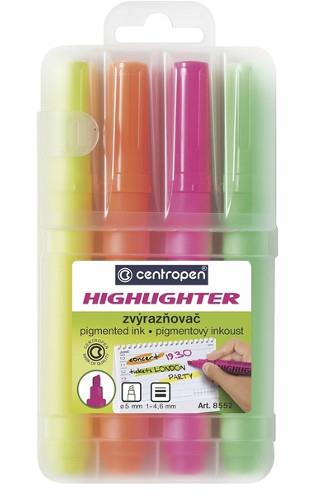 Centropen zvýrazňovač sada 8552 4ks