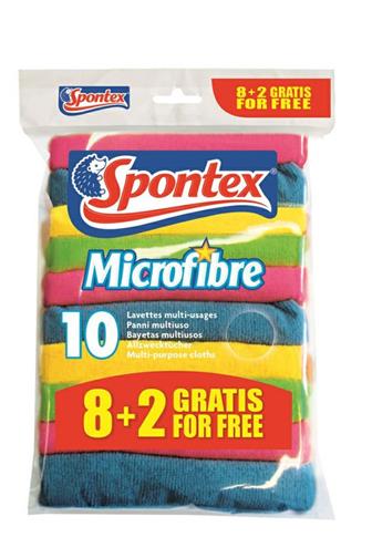 Spontex microfibre utěrky 8+2 zdarma