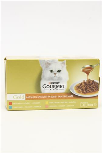 Gourmet Gold kousky v omáčce kuře,losos Multipack 4 x 85g