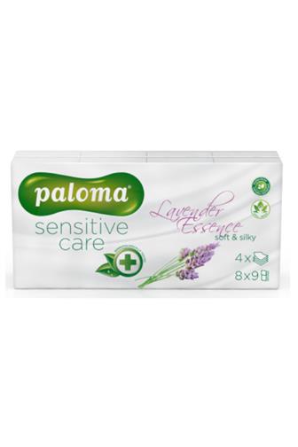 Paloma Sensitive kapesníčky 4 vrstvé Lavender 8 x 9 ks