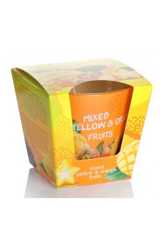 Bartek svíčka vonná sklo Tropical yellow/orange 115 g