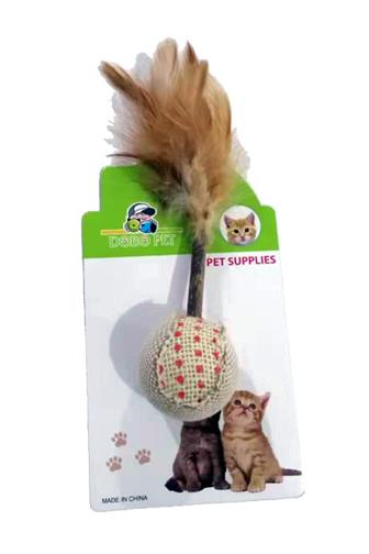 Hračka pro kočky míček s větvičkou