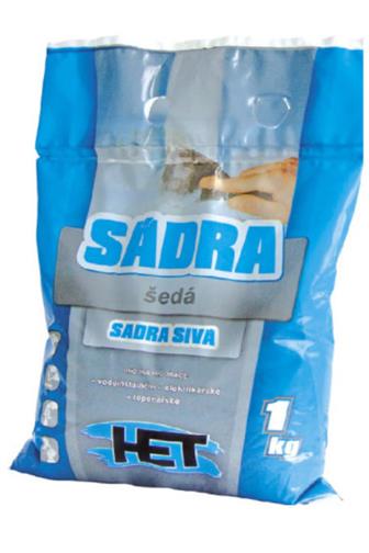 HET Sádra stavební šedá 1 kg 