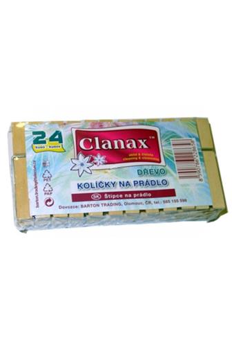 Clanax dřevěné kolíčky na prádlo 24 ks
