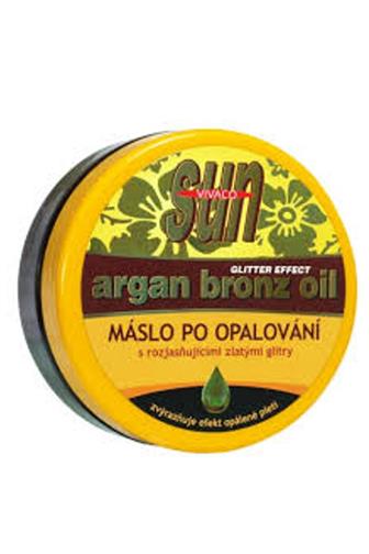 Vivaco SUN Vital máslo po opalování s rozjasňujícími zlatými glitry 200ml