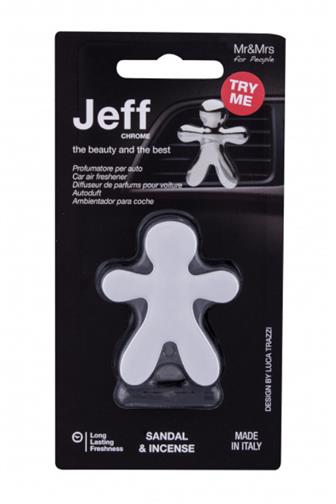 Mr&Mrs Jeff Chrome Sandal & Incense (silver) vůně do auta