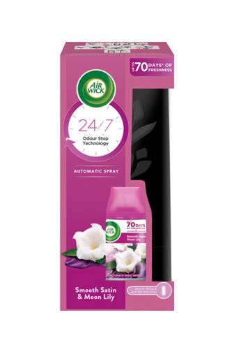 Air Wick Freshmatic difuzér+náplň jemný satén/ měsíční lilie 250 ml