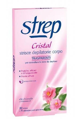 Strep Crystal depilační pásky 20 ks voskové na tělo