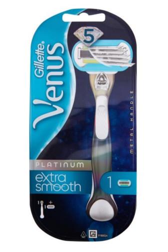 Gillette Venus Extra smooth platinum strojek +1 náhradní hlavice