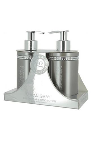 Vivian Gray Crystal Grey mýdlo + mléko na ruce 2 x 250 ml