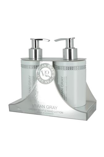Vivian Gray Crystal White mýdlo + mléko na ruce 2 x 250 ml