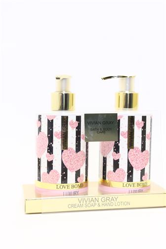 Vivian  Gray Love Bomb tekuté mýdlo +mléko na ruce 2 x 250 ml