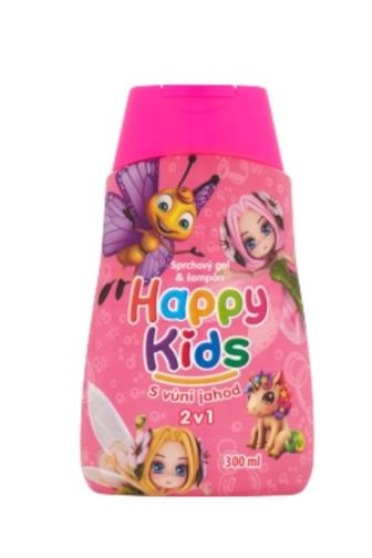 Happy Kids dětský sprchový gel 2v1 jahody 300 ml