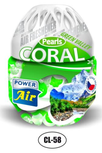 Power Air Coral osvěž.vzduchu gel.kuličky Green Valley 150 g