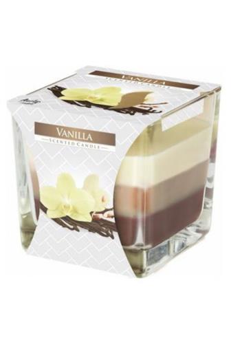 Bispol Aura svíčka vonná sklo vanilka 170 g