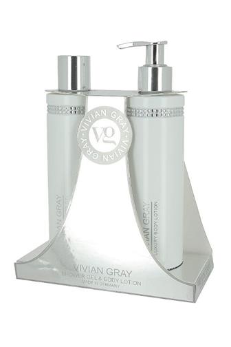 Vivian Gray white crystal sprchový gel + tělové mléko 2 x 250 ml