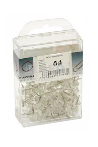 Připínáčky do nástěnky průhledné 100 ks