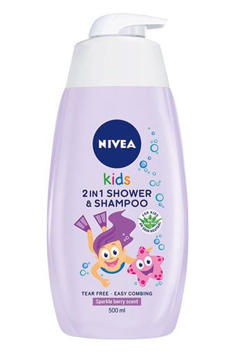Nivea Kids 3v1 mycí gel sparkle berry 500 ml