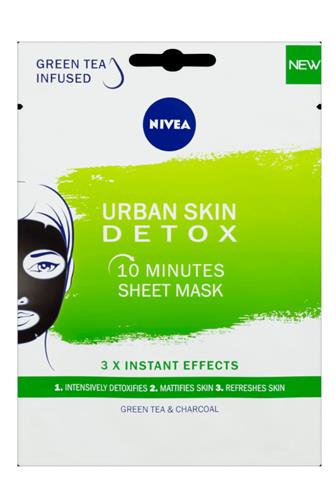 Nivea maska textilní Detox charcoal & black tea 1 ks 