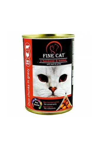 Fine Cat Konzerva pro kočky hovězí/krůta 415 g