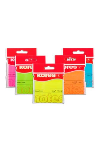 Kores samolepící bločky neon růžové 100 ks