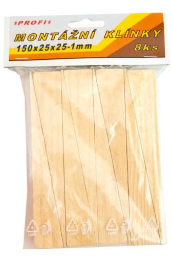 Klínky montážní smrkové 150 x 25 x 25-1mm 8 ks 136950