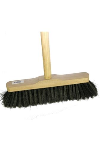 Smeták přírodní žíně směs 28 cm s holí