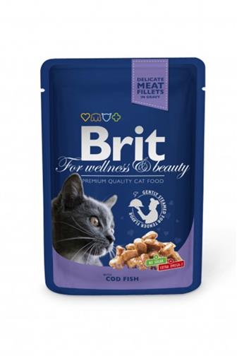 Brit Premium Cat kapsa treska v omáčce 100 g
