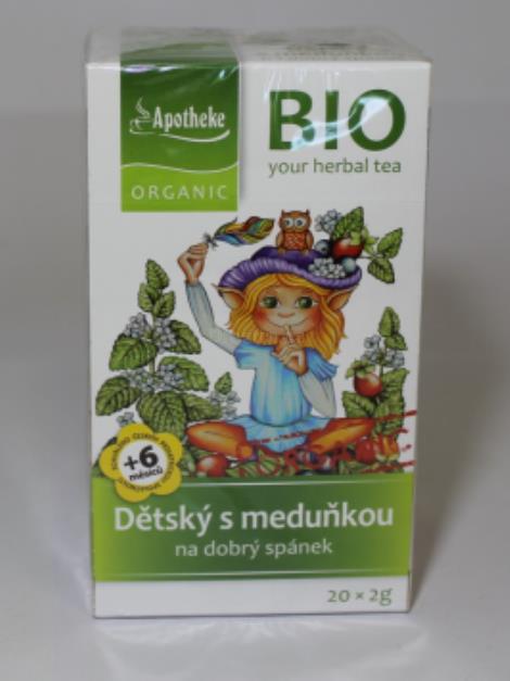 Apotheke Bio dětský čaj s meduňkou 6+ 20 x 2 g 