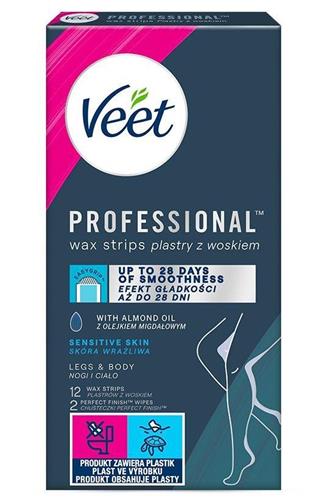 Veet Easy-Gelwax voskové pásky pro citlivou pokožku 12 ks