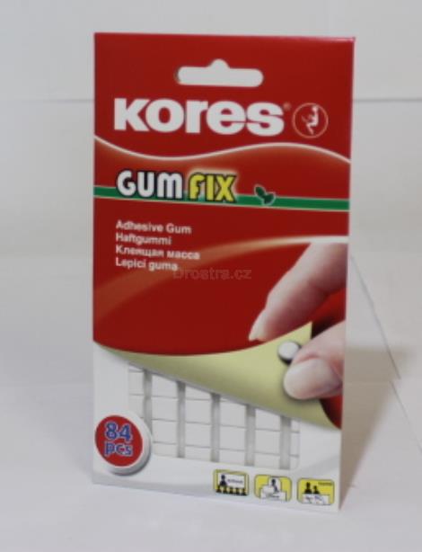 Kores lepící guma bílá (čtvereček) 84ks
