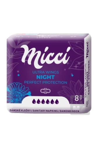 Micci Night Ultra Wings  hygienické vložky s křidélky 8 ks
