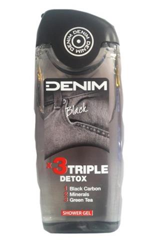 Denim Black sprchový gel 3v1 Triple Detox 250 ml