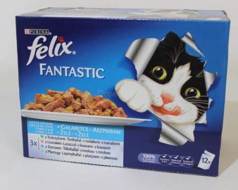 Purina Felix Fantastic rybí výběr 12x85g mix